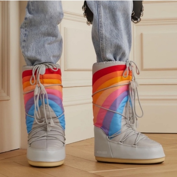 Moon Boot Icon Rainbow Snow Boots - Picture 1 of 10